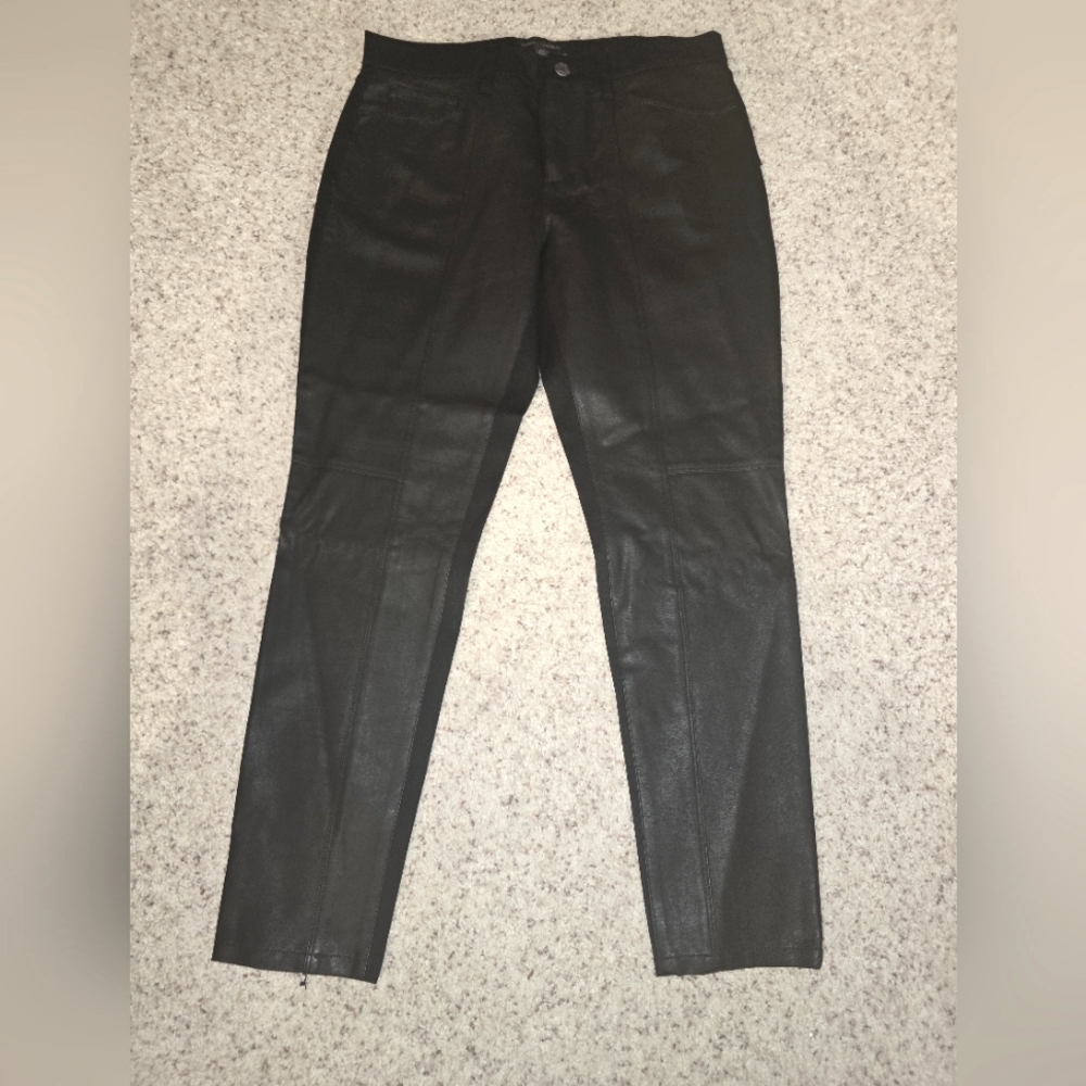 NWT, Banana Republic, Front Faux Leather pants, Black, Size 8S